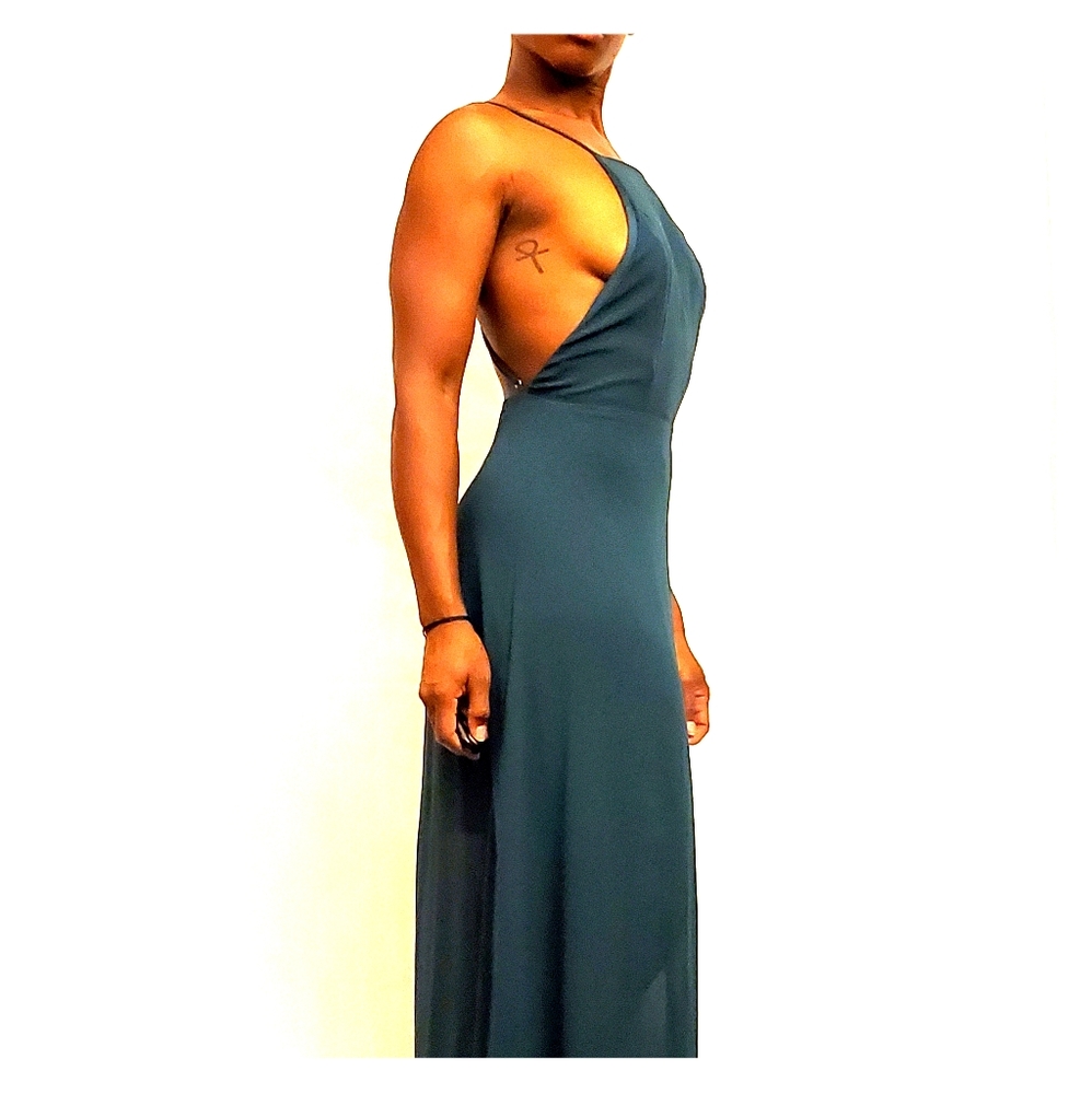 Chiffon backless strappy dress